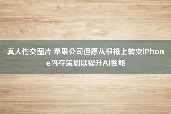 真人性交图片 苹果公司但愿从根柢上转变iPhone内存策划以擢升AI性能