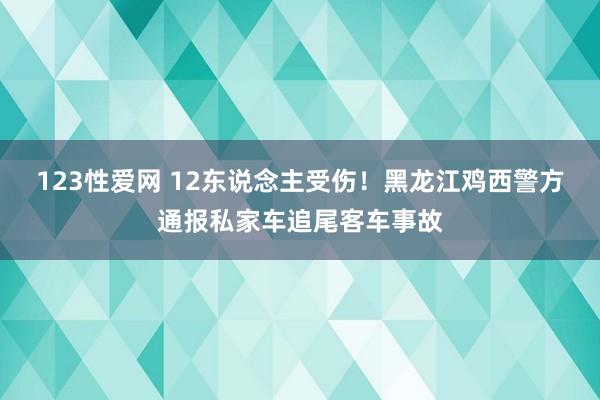 123性爱网 12东说念主受伤！黑龙江鸡西警方通报私家车追尾客车事故