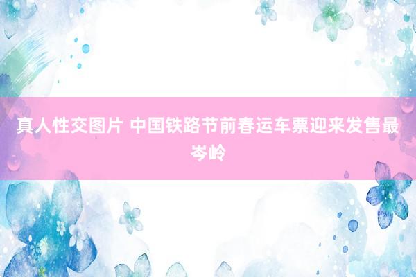 真人性交图片 中国铁路节前春运车票迎来发售最岑岭