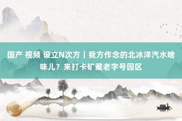 国产 视频 设立N次方｜我方作念的北冰洋汽水啥味儿？来打卡矿藏老字号园区