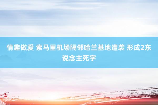 情趣做爱 索马里机场隔邻哈兰基地遭袭 形成2东说念主死字