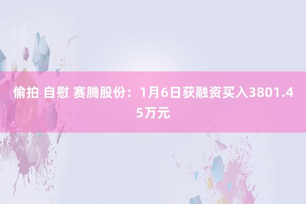 偷拍 自慰 赛腾股份：1月6日获融资买入3801.45万元