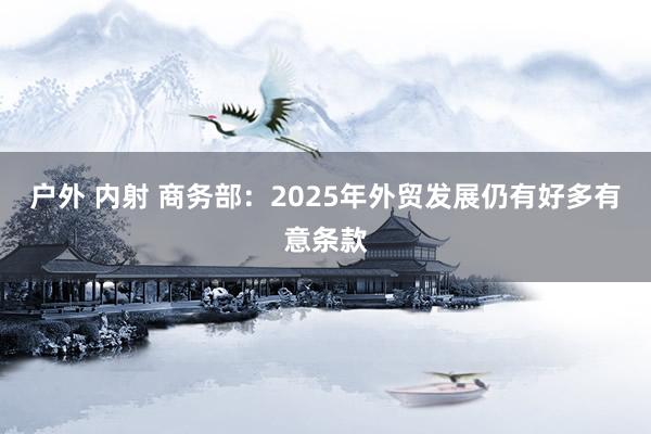 户外 内射 商务部：2025年外贸发展仍有好多有意条款