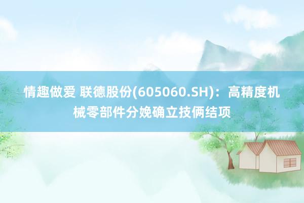 情趣做爱 联德股份(605060.SH)：高精度机械零部件分娩确立技俩结项