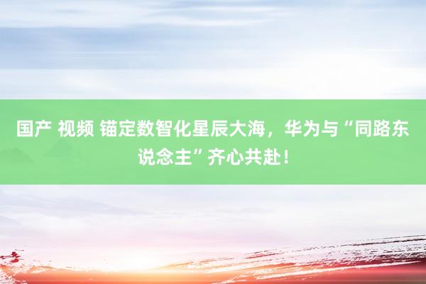 国产 视频 锚定数智化星辰大海，华为与“同路东说念主”齐心共赴！