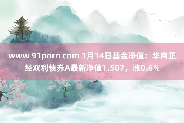 www 91porn com 1月14日基金净值：华商正经双利债券A最新净值1.507，涨0.6%