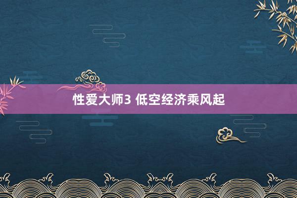 性爱大师3 低空经济乘风起