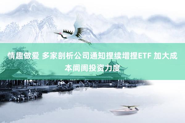 情趣做爱 多家剖析公司通知捏续增捏ETF 加大成本阛阓投资力度