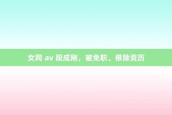 女同 av 段成刚，被免职、根除资历