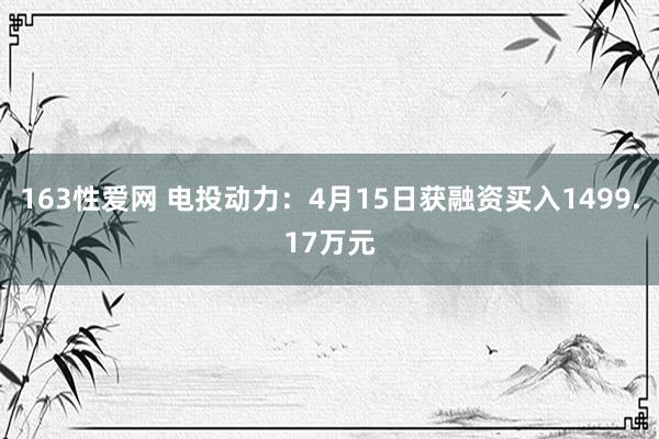 163性爱网 电投动力：4月15日获融资买入1499.17万元