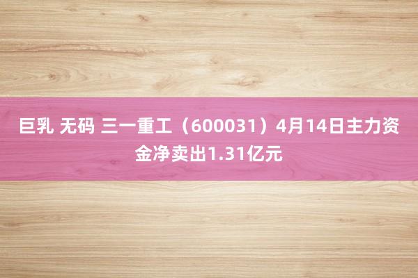 巨乳 无码 三一重工（600031）4月14日主力资金净卖出1.31亿元